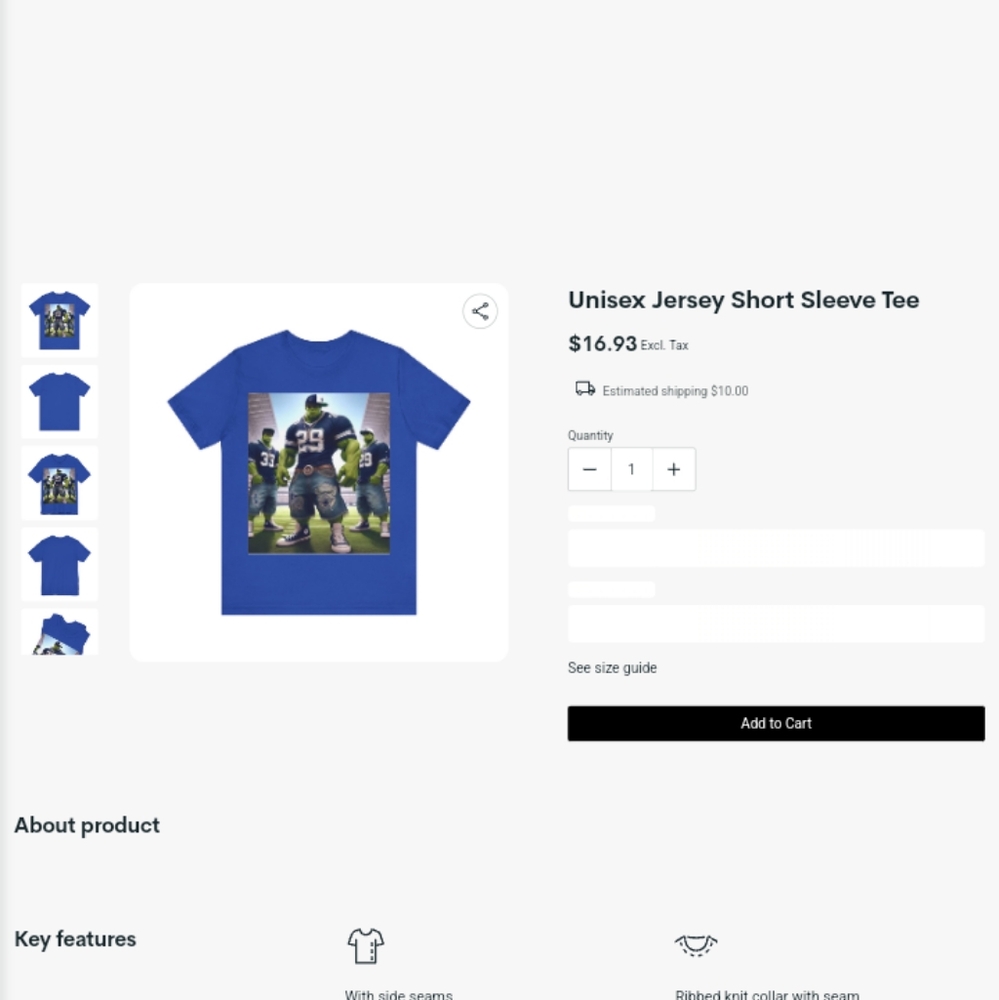 Unisex Jersey Tee Shirt